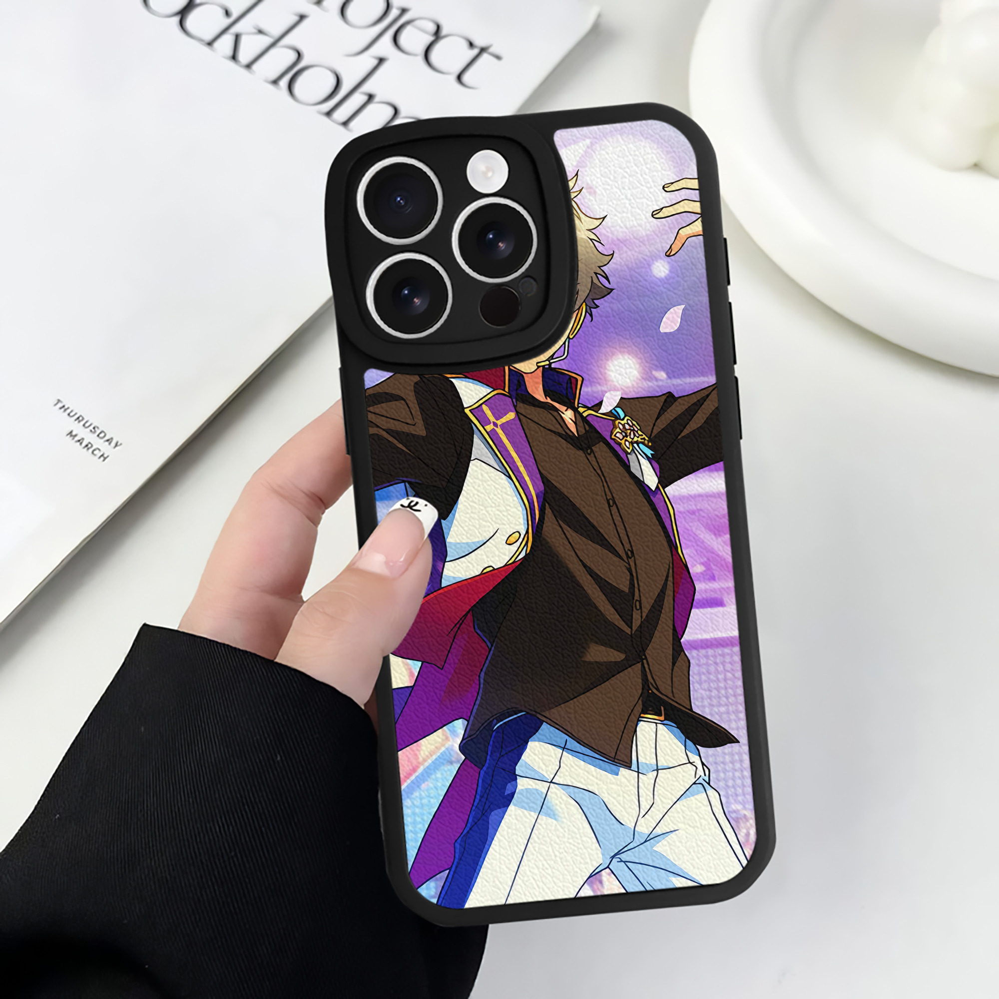 （画像用） あんさんぶるスターズ! Ensemble Stars 【iPhone 16シリーズ対応】シリコンスマホケース（レザー調） 材質：シリコン